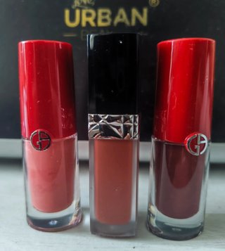 Pintalabios Dior y Giorgio Armani Marrón y Rojo
