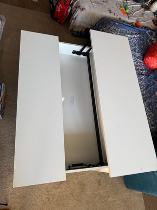 Mesa centro elevable Ikea blanca