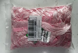 Cinta de flecos rosa para costura 10m