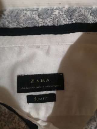 Camisa Zara Negra Hombre Talla M