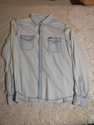 Camisa Zara Negra Hombre Talla M