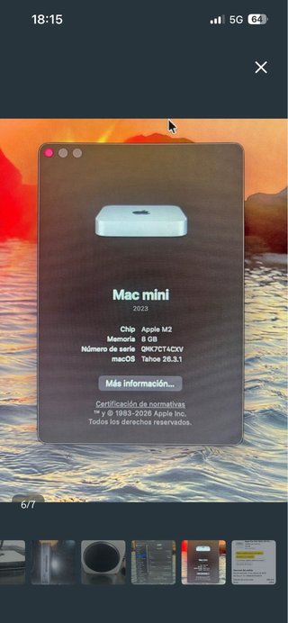 Mac mini M2 8GB RAM