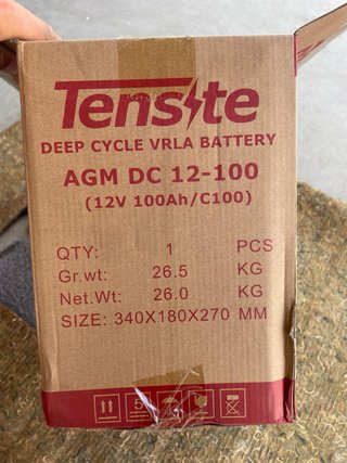 Bateria agv 12v 100ah