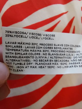 Blusón estampado coral y crema. Corte Inglés.