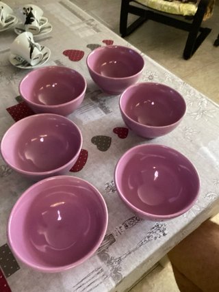 Set 6 Ciotole Ceramica Rosa
