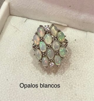 Anillos minerales  plata 925 Ajustables elige