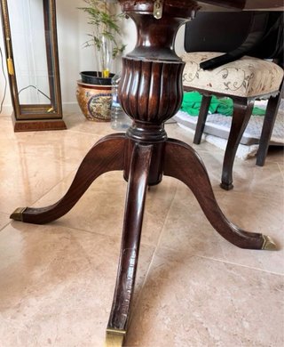 Mesa comedor redonda extensible madera y cristal