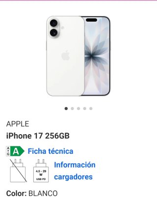 iPhone 17 256GB Blanco