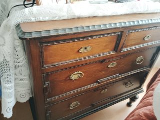 Mueble auxiliar antiguo negro