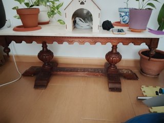 Mueble auxiliar antiguo negro