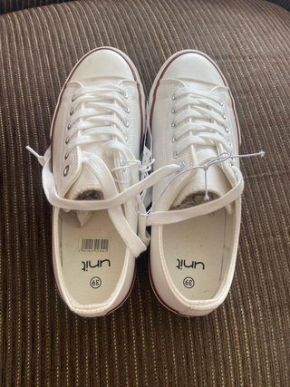 Zapatillas Blancas Piel Mujer Talla 39