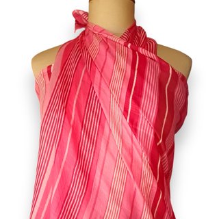 Pareo Rayas Rosa Algodón