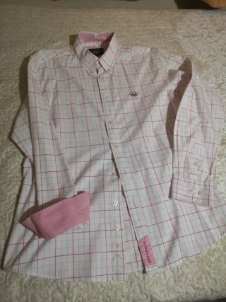 Camisa SPAGNOLO cuadros azul y rojo