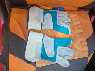 Guantes de trabajo TB T-9 beige y azul