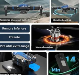 Drone 4K Pieghevole FPV con Schermo LCD Nuovo
