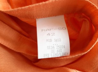 Traje pantalón lino y seda naranja pastel
