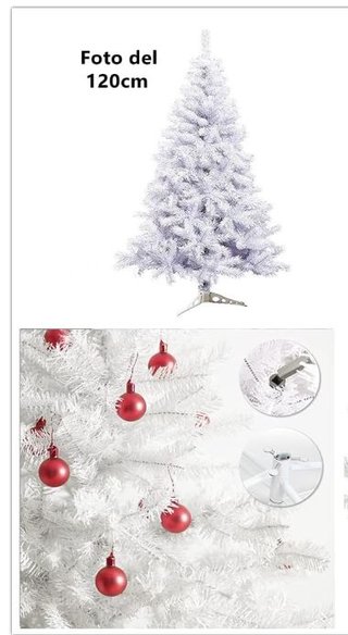 Albero Natale artificiale bianco 120 cm