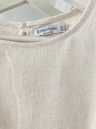 Camisa sin mangas beige S Stradivarius
