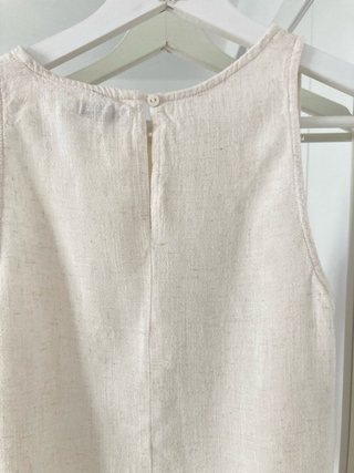 Camisa sin mangas beige S Stradivarius