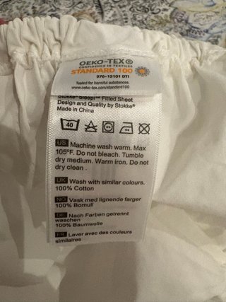 Sabana bajera original mini cuna Stokke blanca x 3