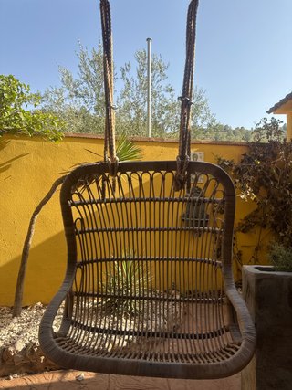 Set de dos Sillas Colgante Ratán Marrón