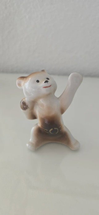 Oso Olímpico 1980 Polonne Porcelana