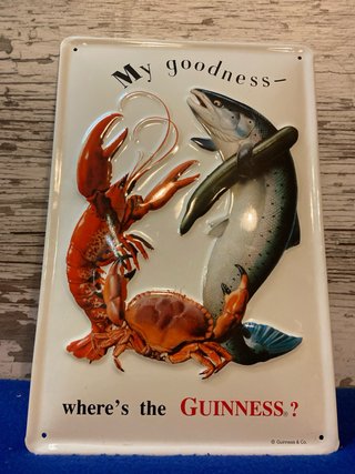 Chapa placa cartel metálico cerveza Guinness