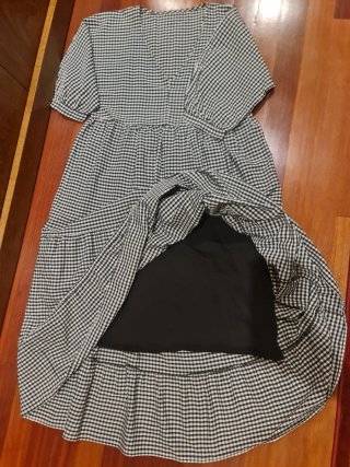 Vestido Vichy Negro y Blanco