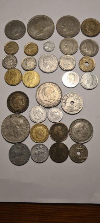 Colección 31 monedas Franco y Juan Carlos I