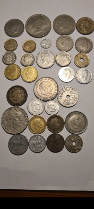 Colección 31 monedas Franco y Juan Carlos I