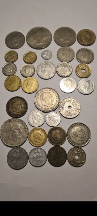 Colección 31 monedas Franco y Juan Carlos I