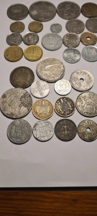 Colección 31 monedas Franco y Juan Carlos I