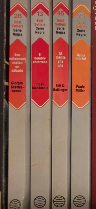 Lote 4 libros Best Sellers Serie Negra
