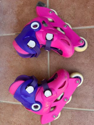 Patines Oxelo Niña Talla 26-28 Rosa/Morado