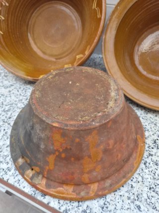 Juego de 3 Lebrillos de Barro
