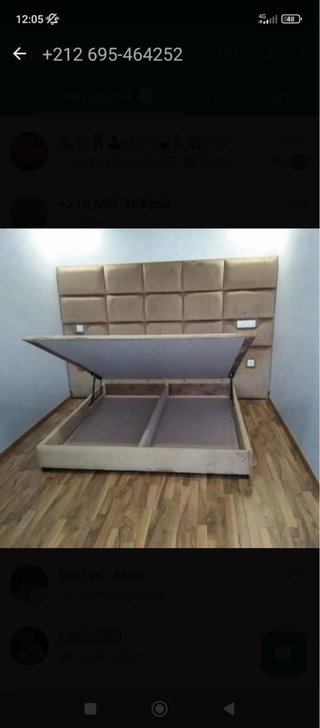 Cama canapé tapizada terciopelo gris