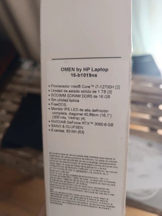 HP Omen 12700H RTX 3060 1TB