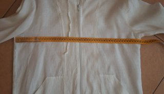 Giubbino bianco con cappuccio tg. M/L