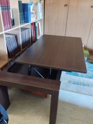 Mesa de centro elevable madera