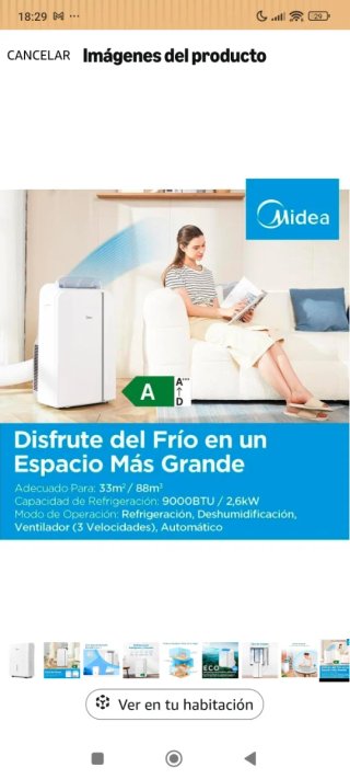 Aire Acondicionado Portátil Midea Pingüino