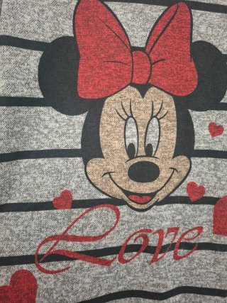 Vestido Minnie Mouse gris y rojo