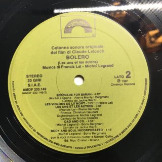 Francis Lai - Michel Legrand Bolero 2XLP