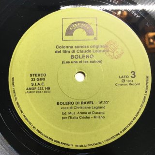 Francis Lai - Michel Legrand Bolero 2XLP