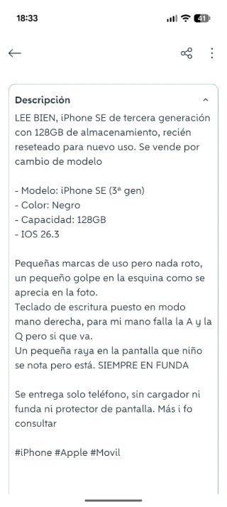 iPhone SE da 128GB