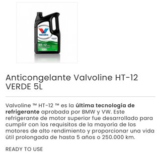 Anticongelante Valvuline HT 12