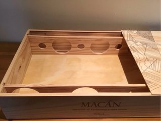 Caja de madera con tapa corredera de gran tamaño