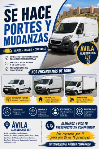 SE HACEN PORTES Y MUDANZAS