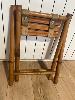 Taburete plegable bambú