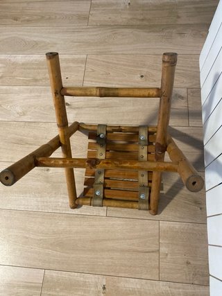 Taburete plegable bambú