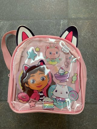 Muñeca Gaby y Mochila Gatito Transparente